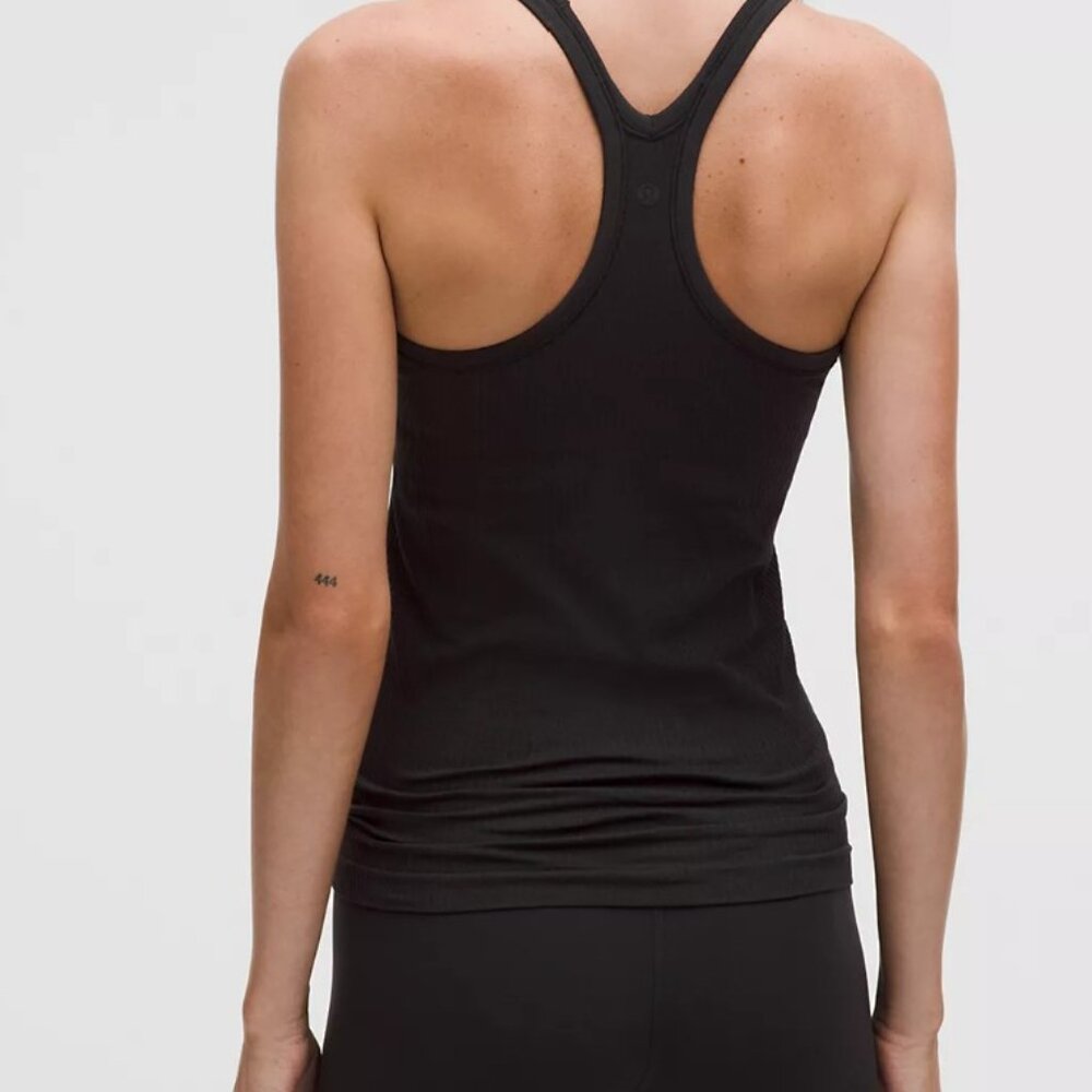 Lululemon Black Ebb to Street Tank Top Light Support, B/C Cup Sz 4 - Picture 2 of 5